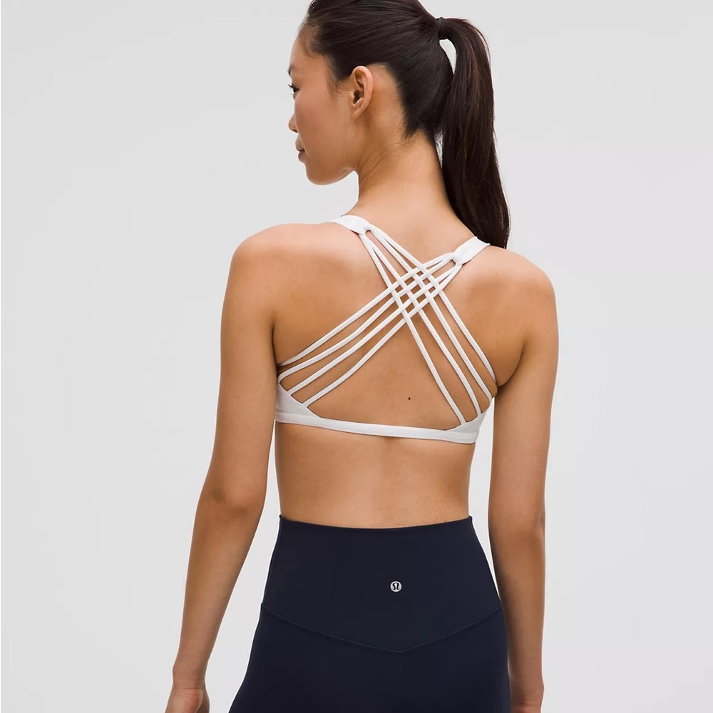 lululemon Free to Be Bra, White, A/B Cup Sports Bra